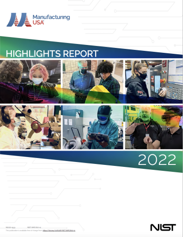 2022 Manufacturing USA Highlights Report Cover